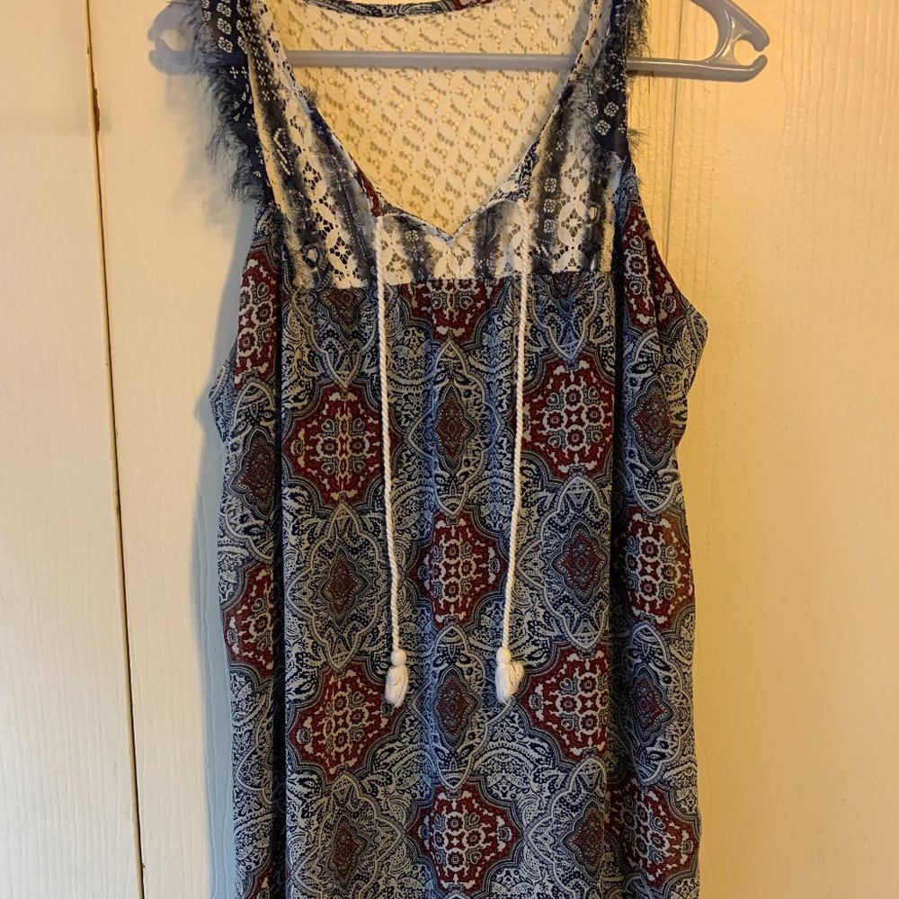 Blue Paisley Dress